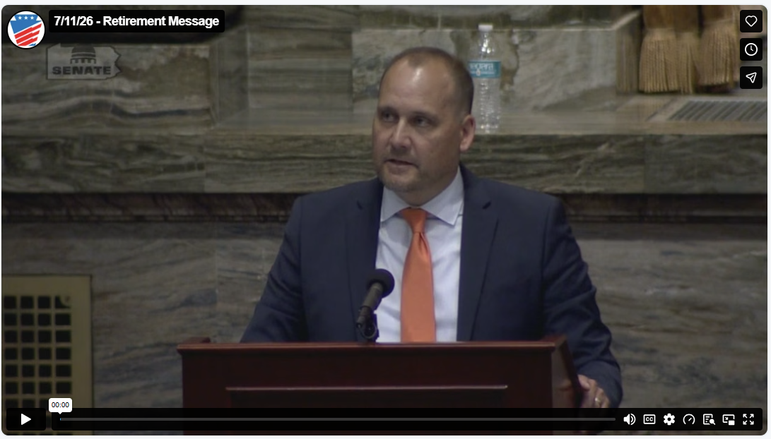 Sen. Langerholc floor remarks video