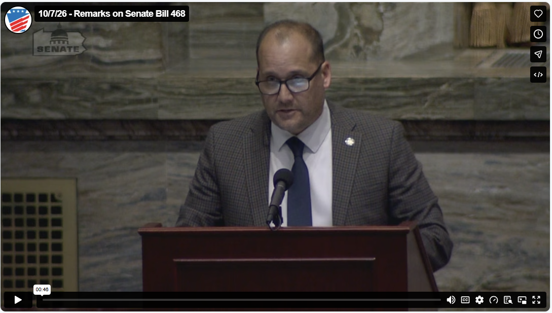Sen. Langerholc's Floor Remarks: Video